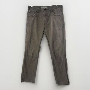 Eddie Bauer Men's 34x33 Gray Canvas Pants Relaxed Work Gorpcore Utility